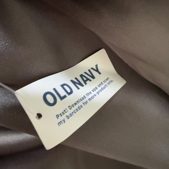 Women Old Navy Shiny Satin High Rise Wide Leg Pants in Olive Green Size Small - Picture 9 of 11